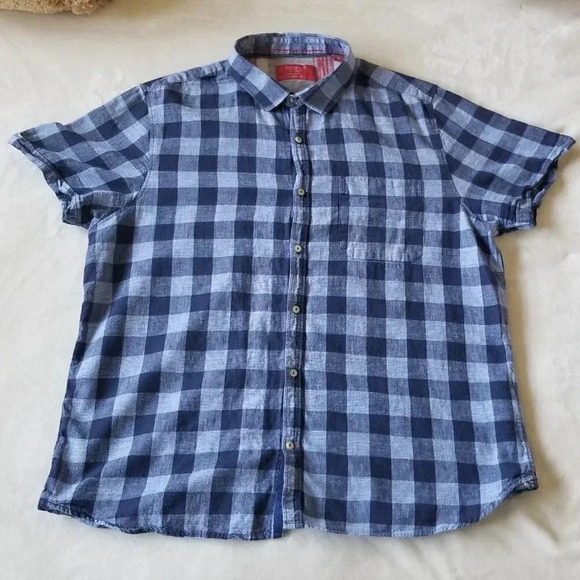 Bruno Milano Modern Fit Men's Blue Check XL Pocket - Picture 1 of 7
